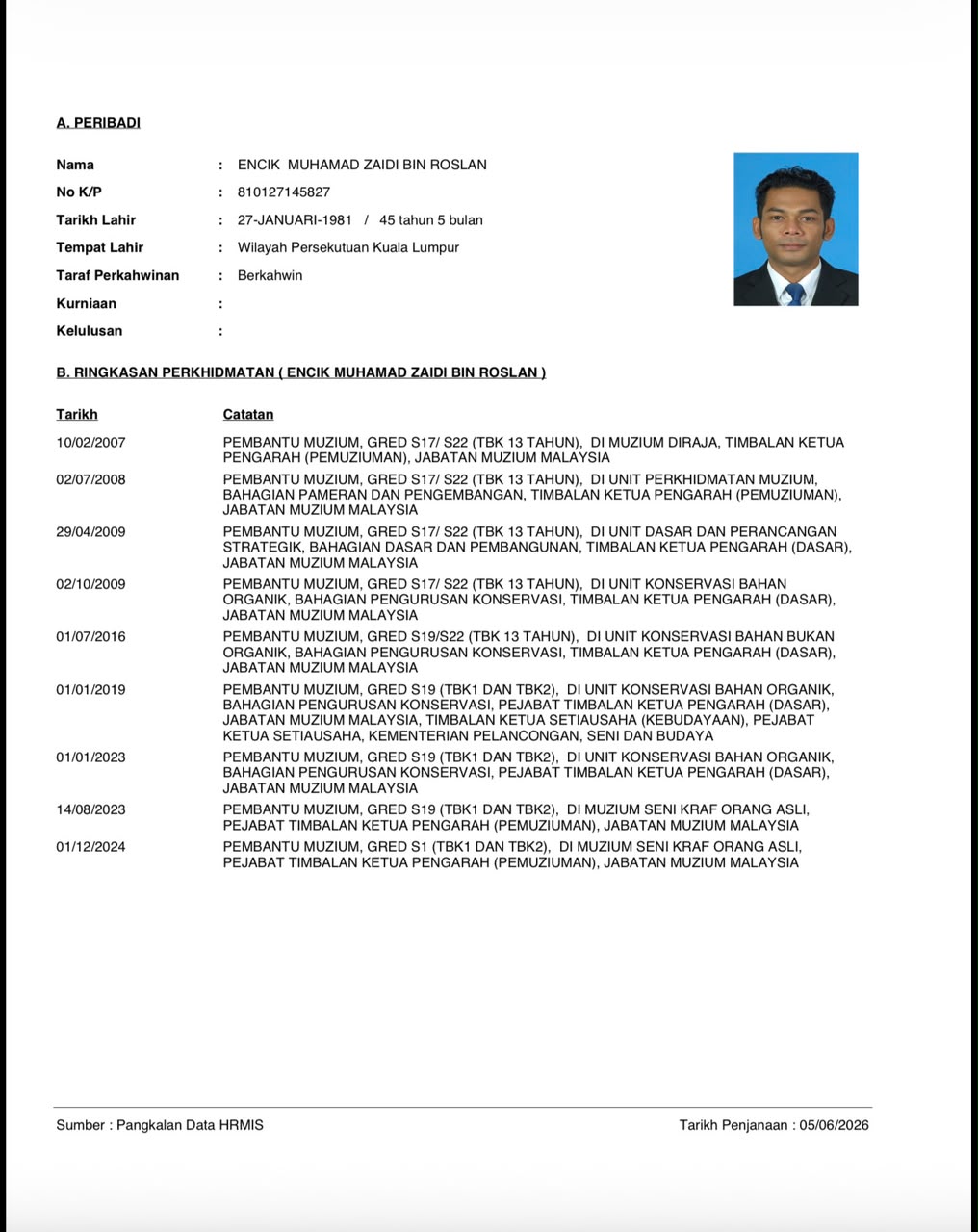 MUHAMAD ZAIDI BIN ROSLAN